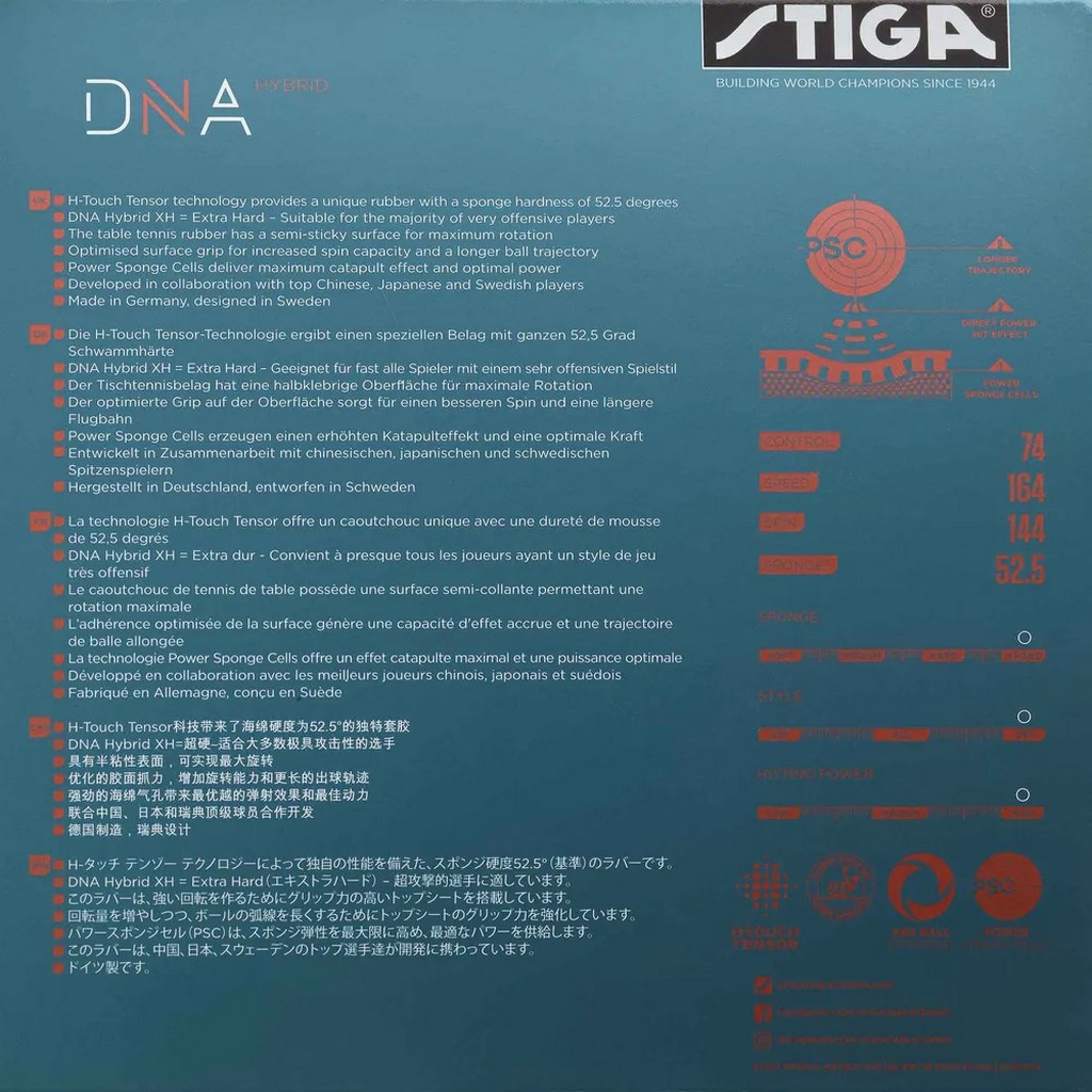Stiga DNA Hybrid H potah