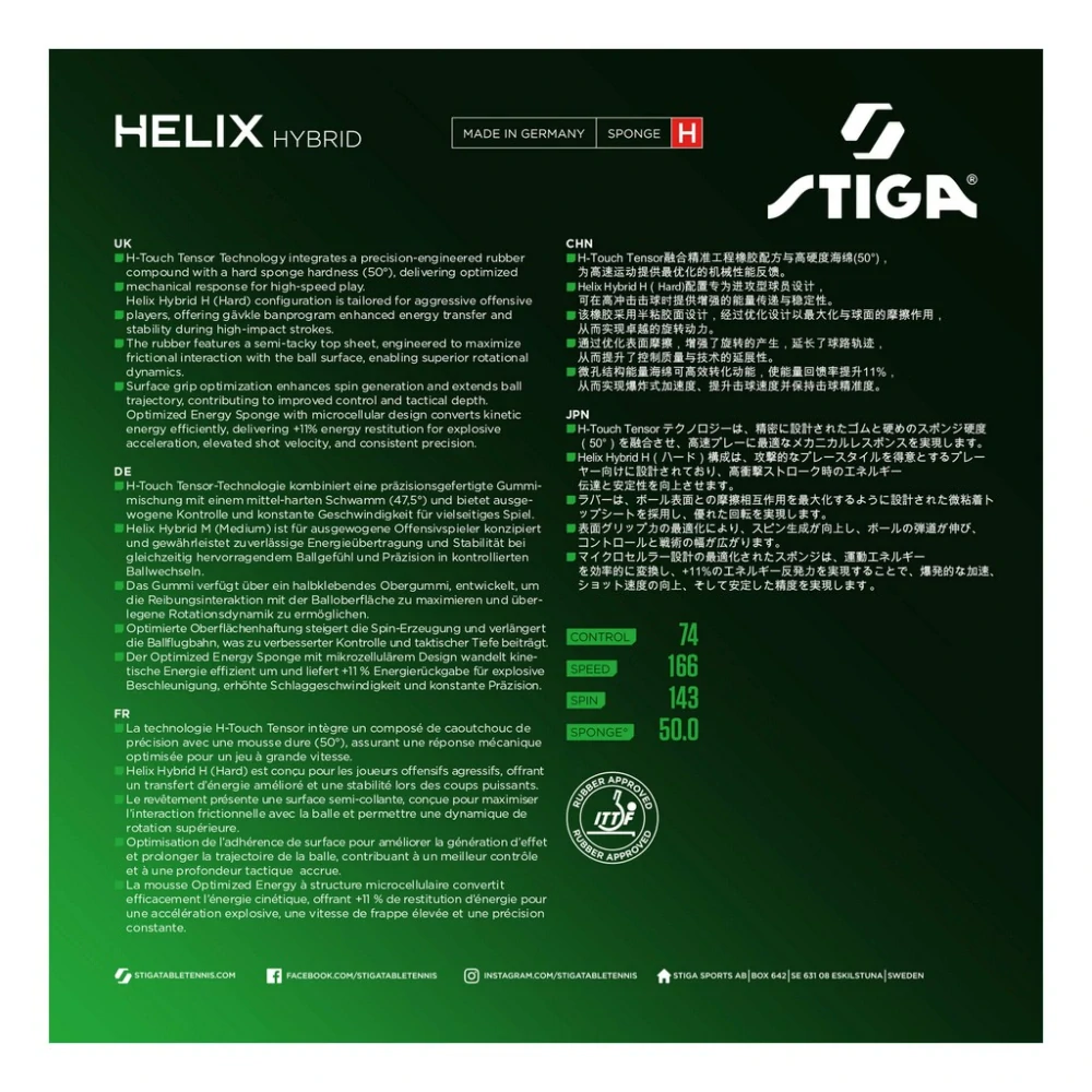 Stiga Helix Hybrid H potah