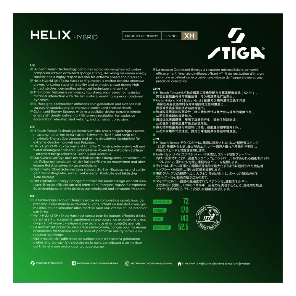 Stiga Helix Hybrid XH potah